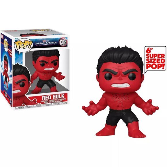 Funko Pop Super: Captain America: Brave New World - Red Hulk Vinyl Figure #1366 - Picture 1 of 8